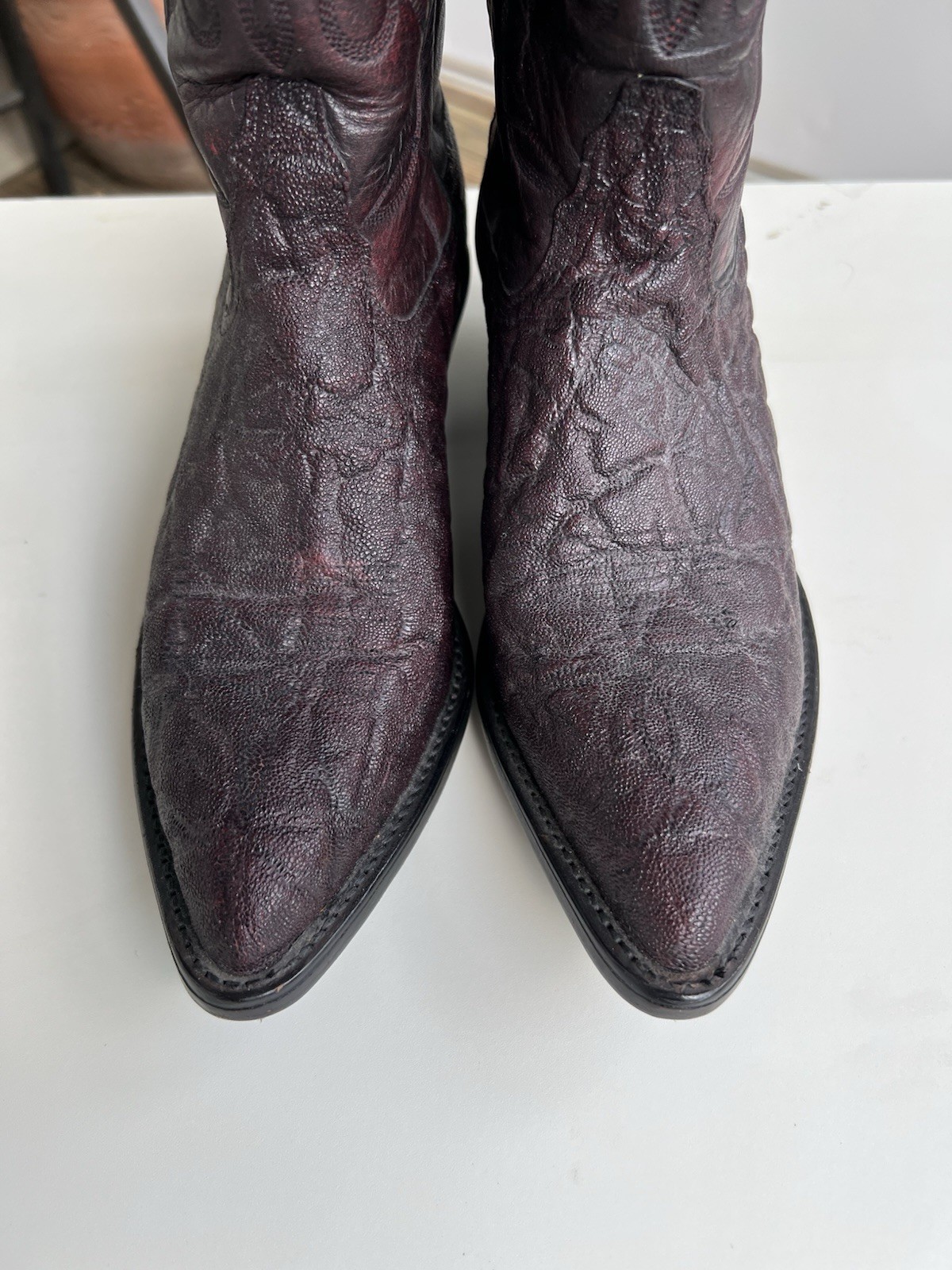 SAOLA Stivali Tony Lama USFWS certificati da donna taglia 8B in pelle esotica nuovi suola graffiata