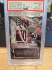 2024 Spectra Michael Penix Jr Rookie Patch Auto 3/10 PSA 7 Falcons