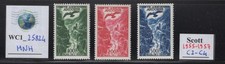 WC1_25824. FRENCH ANDORRA. 1955-1957 VALIRA RIVER air mail set. Sc. C2-C4. MNH