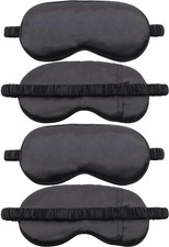 4 Pack Sleep Mask for Women  Men, 100 Blackout 1 Count Pack of 4 , Black