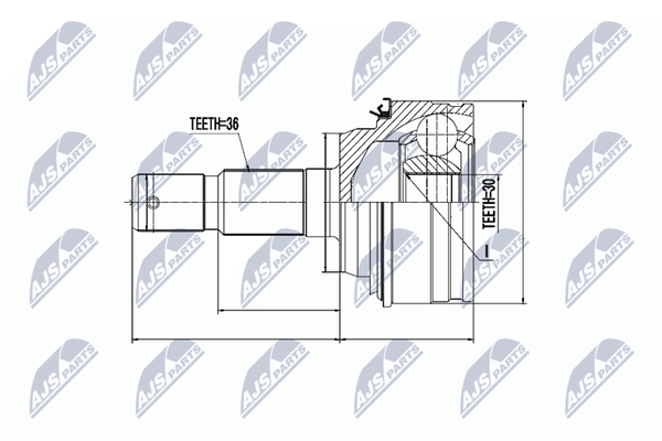 Nty NPZ-TY-011 Gelenksatz, Antriebswelle Vorne FüR Toyota-image