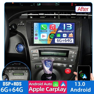 Apple Carplay For Toyota Prius 2010-2015 6G+64G Car Stereo Radio Android 13 GPS