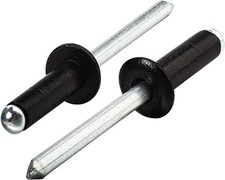 70pcs pack 1/4" x 3/8" Black pop blind Rivets 6.4mm x 10mm Black pop rivetsAl...