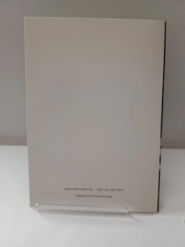 Tarjeta de felicitación de Navidad Santa Claus en taller para hacer osos de peluche juguetes navideños Foto 4 de 4