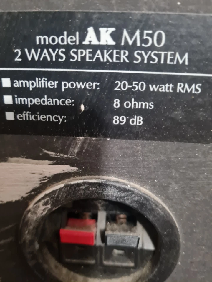 Cassa Speaker AKAI AK M50 Funzionante Altoparlante Hi Fi AKM50 - Immagine 4 di 4