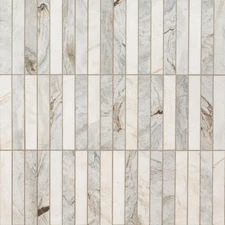 Arabescato Venato White 12 In. X 12 In. Honed Marble Mosaic Tiles for Kitchen, B