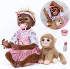 Real Looking Reborn Monkey Dolls 20 Inch 50Cm Realistic Soft Vinyl Silicone Hand
