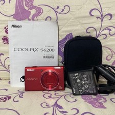 Nikon COOLPIX S6200 Red Digital Camera 16.0MP 10x Optical Zoom From JAPAN