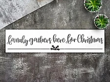 Family Gathers Here for Christmas Wall Art Stencil Reusable - StencilAir