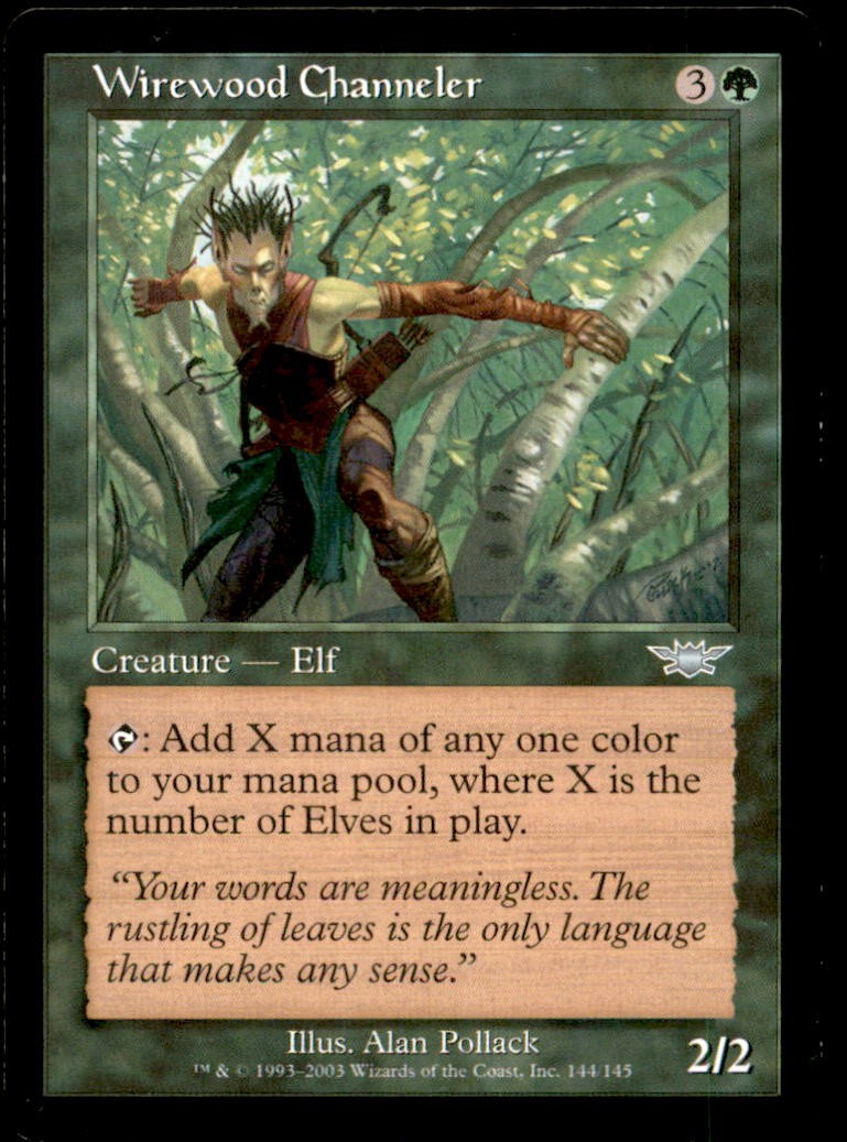 MTG Wirewood Channeler LP Light Play Legions [2634]