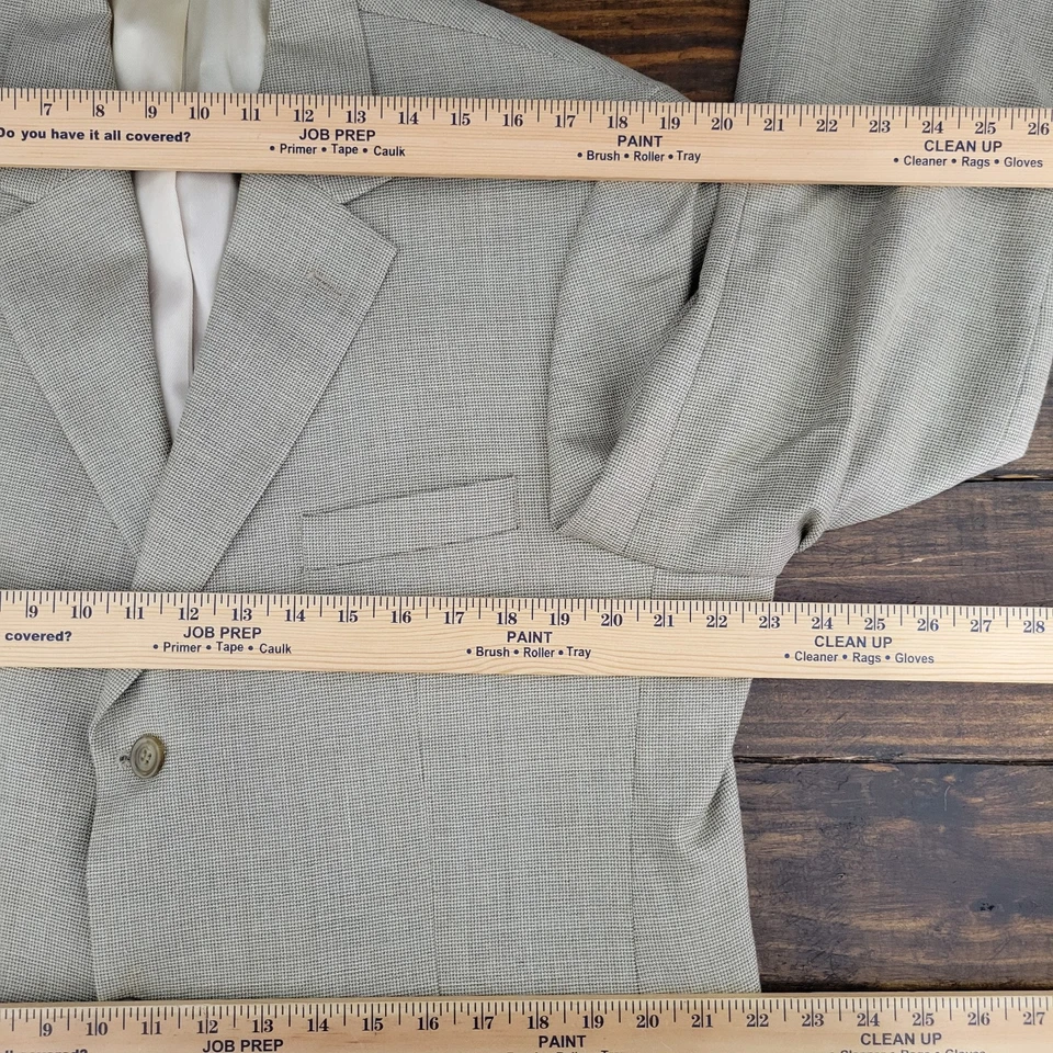 Abrigo Blazer Deportivo Para Hombre Gianfranco Ruffini Tres Botones Beige Seda Peinada 43L Foto 2 de 4