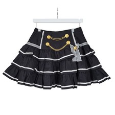 Preview of Angelic Pretty Napoleon Marine Mini Skirt One Size Black Gold Chain Bow Lolita
