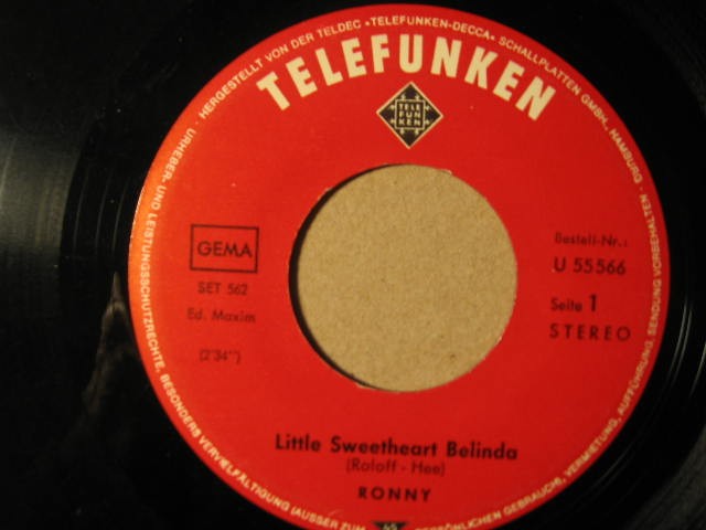 lot of 3 vintage German 45 RPM vinyl records Freddy - Ronny -  Daliah Lavi