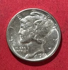 1943 Choice Uncirculated US Mercury SILVER Dime "Philadelphia" Mint! Old US Coin