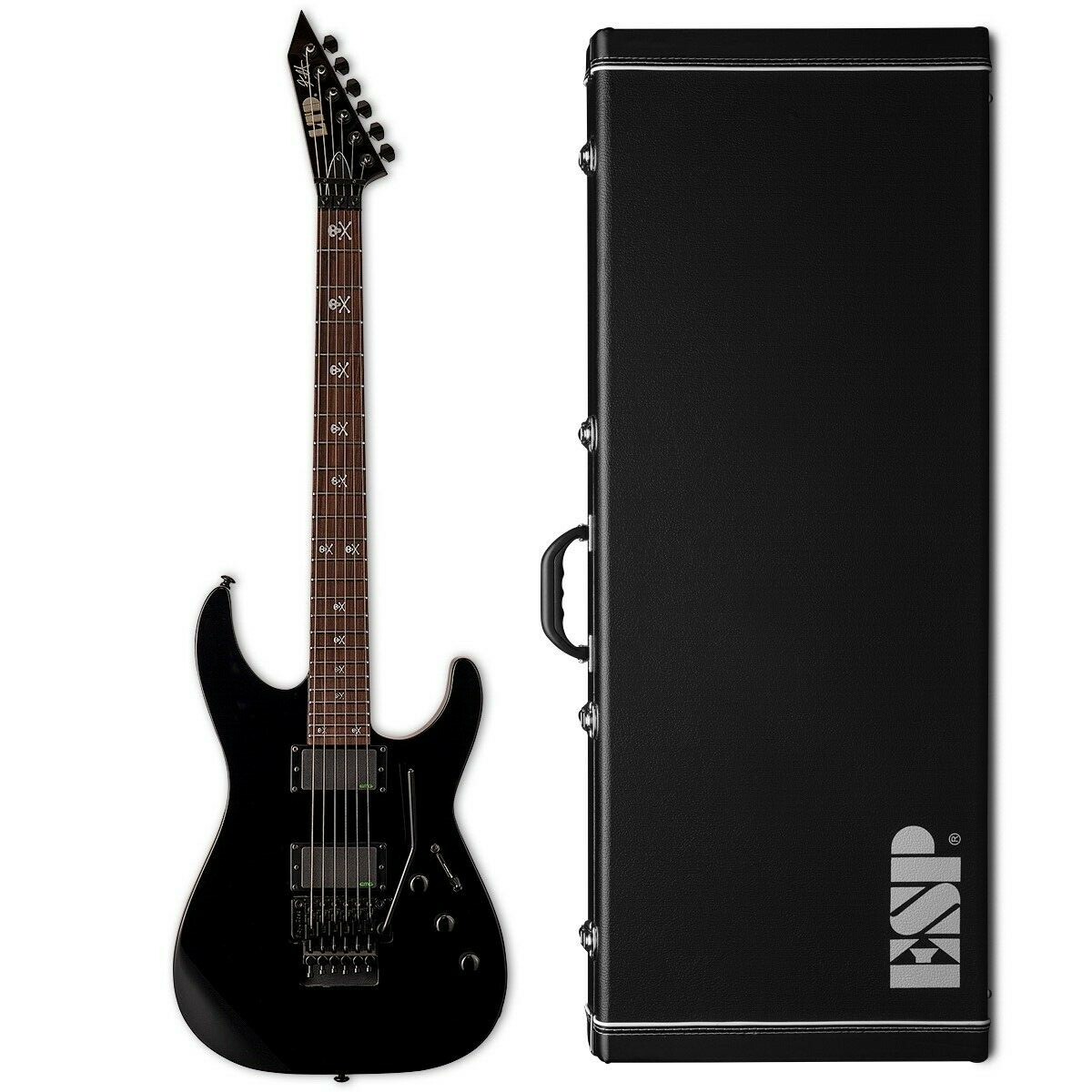 ESP LTD KH-602 Kirk Hammett Black Electric Guitar + Hard ESP LTD KH-602 Kirk Hammett Black Electric Guitar + Hard