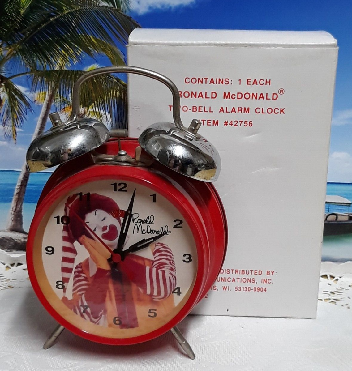 Vintage 1980's Ronald McDonald Red Two Bell Alarm Clock | eBay