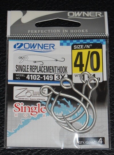 Owner 4102-149 Single Replacement Fishing Hook - ZO-Wire, Super Needle Point, Saltwater Strong - View #9