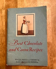 Vintage 1932 Baker's Best Chocolate & Cocoa Recipes Cookbook Walter Baker & Co