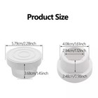 Long lasting white rubber bumpers for 1 9 inch pool ladder tubes (2 pack)