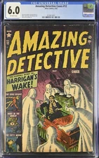 AMAZING DETECTIVE CASES #12 CGC 6.0 Atlas Pre-Code - Krigstein & Mooney Art 1952