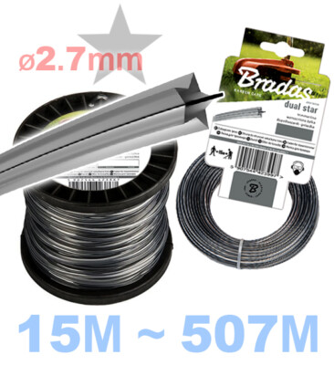 * 2,7 mm Schneiden   STAR LINE Grasstrimmer langlebig HOHE QUALITÄT   15M ~ 507M