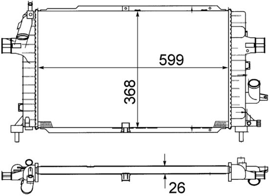 Mahle KüHler WasserküHler FüR Opel Astra H Caravan Zafira B L35 A05 L48 L08-image