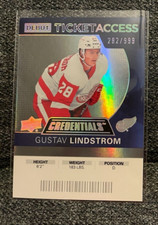2020-21 UD CREDENTIALS DEBUT TICKET ACCESS ROOKIE #59 Gustav Lindstrom /999