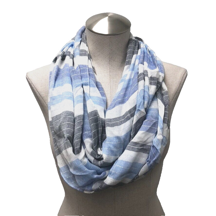 Tommy Bahama Infinity Scarf Blue Stripe Nautical Beach Resortwear