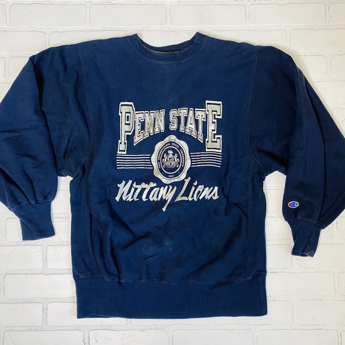 Champion Reverse Weave Penn State L ネイビー Vintage Penn State Champion Reverse Weave Sweatshirt Large Navy