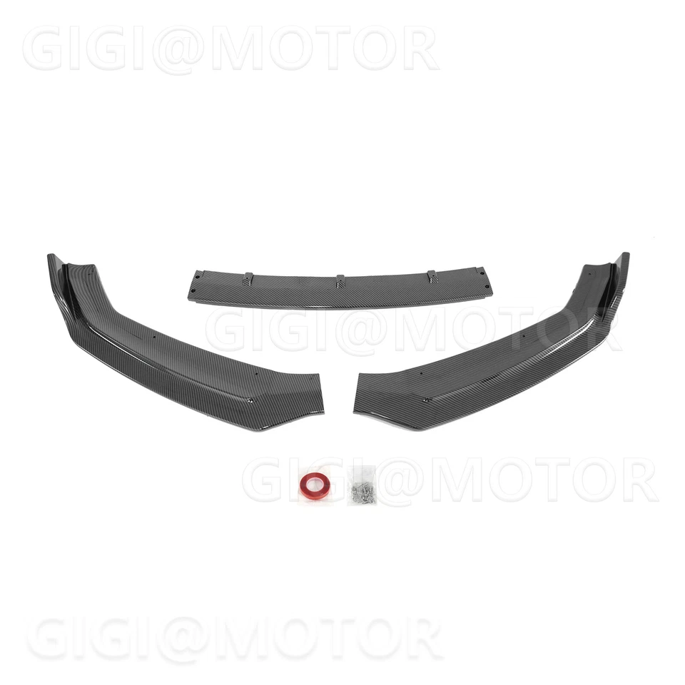 Fits For Audi A5 S5 B9 2/4Door 2017-2019 Painted Carbon V Style Front Bumper Lip - Image 4 of 4