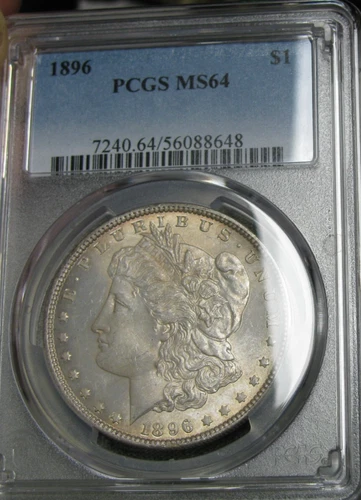 1896 Morgan Dollar Silver  ---- MS-64 PCGS Graded Coin ---- #215C