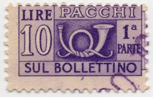 1946 - POSTAL PARCELS - Two sections, mail horn, watermark wheel - ITALY - Picture 16 of 28