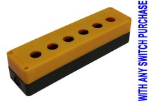 WITH PURCHASE OF SWITCH 6-Hole Switch Box for 22mm 7/8" Push Button Plastic