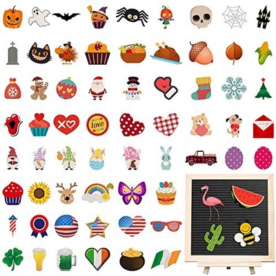 68 Pcs Holiday Seasonal Accessories Icons for Felt Letter Message Board  Decor... | eBay