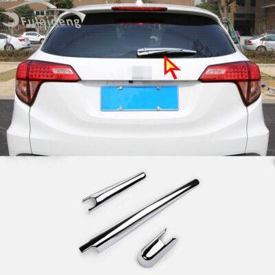 For Honda Vezel HR-V 2016-2020 ABS Chrome Rear Window Wiper Decor Cover Trim 3X