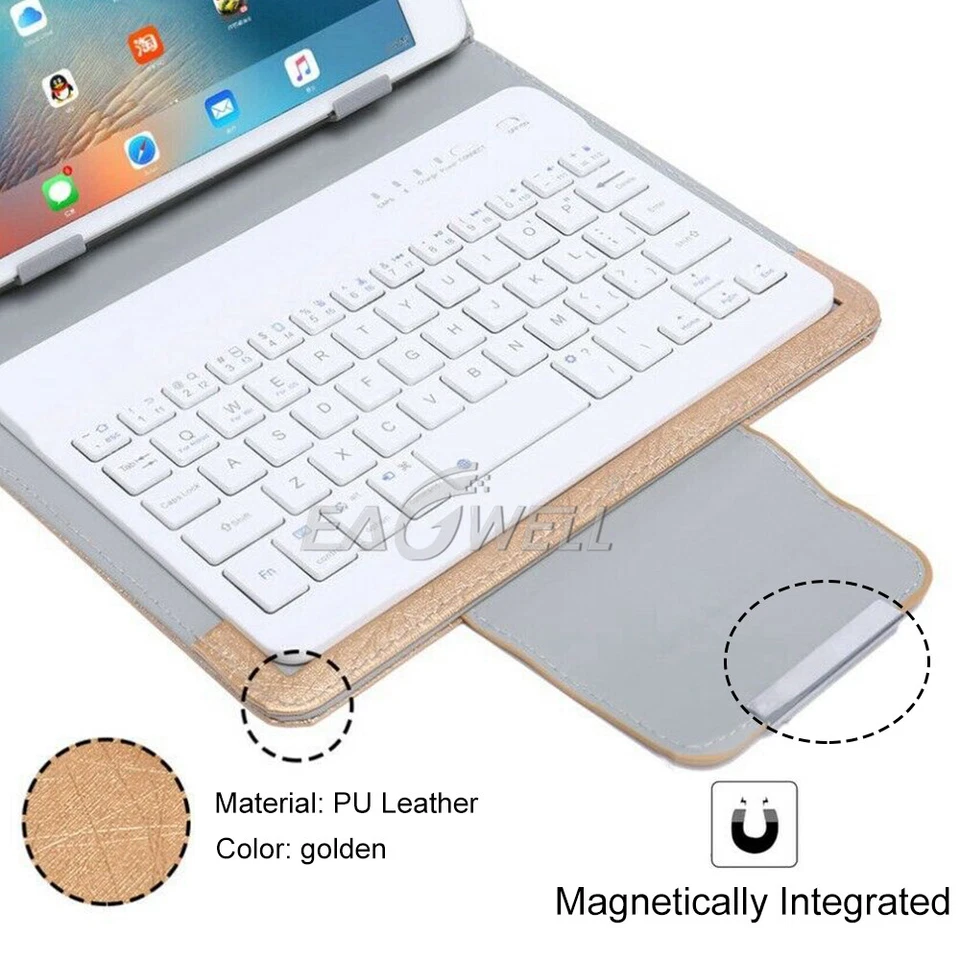 For Samsung Galaxy Tab E 8.0 9.6" T560 T560NU T377 Leather Case Keyboard Cover - Image 4 of 4