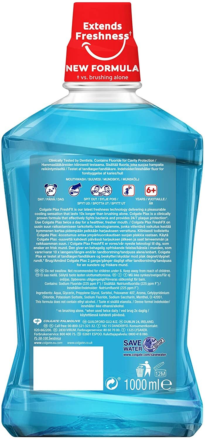 Colgate Plax Cool Mint Mouthwash 1 Litre eBay
