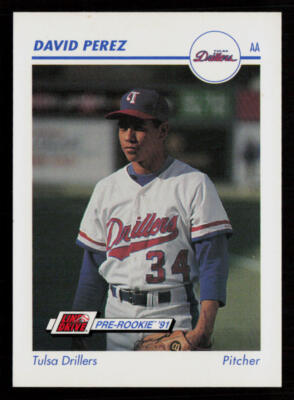 David Perez 1991 Line Drive AA #590 Tulsa Drillers Baseball Card