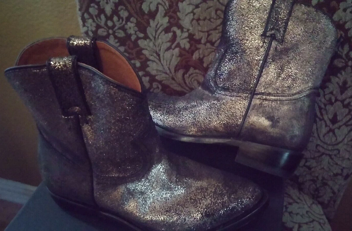 Metallic shop frye boots