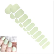 Jaysea Nails Polish Sticker Wraps Color Light Green Spring Street Nail Art, B4G1