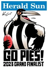 Collingwood Magpies Limited Edition AFL stretched canvas ready to hang 90x60cm