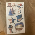 America USA 🇺🇸Red White Blue Temporary Tattoos — photo 7