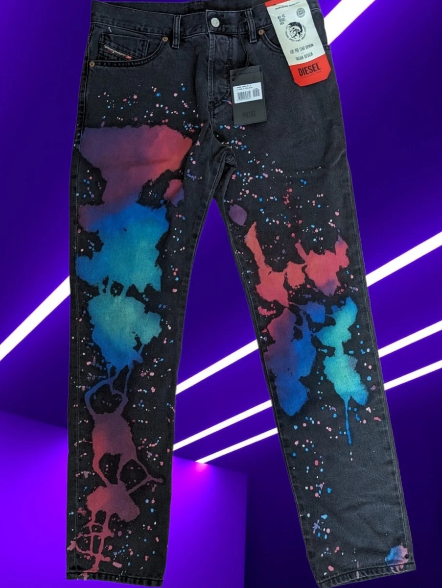 Diesel paint splatter jeans cheap