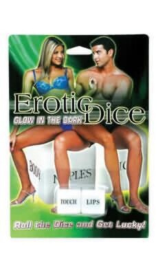 Pipedream Products Pleasurably Enjoyable Glow In The Dark Erotic Dice, New