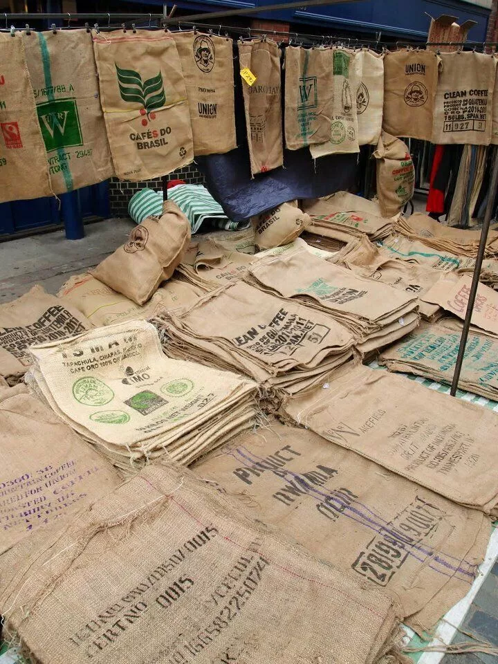 10kg Used Empty Coffee Hessian Burlap Jute Linen Bags Sacks Garden