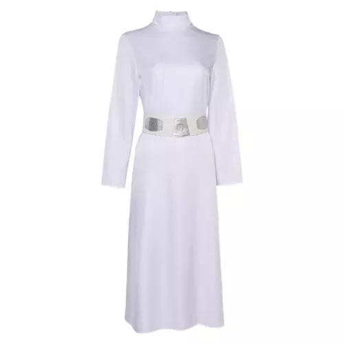 DE Damen Kleid Star Wars Prinzessin Leia Cosplay Kostüm Karneval Anzug Halloween - Bild 11 von 15