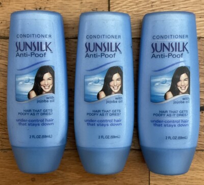 Lot of 3: Sunsilk Anti-Poof Conditioner With Jojoba Oil 2oz TRAVEL PURSE SIZE