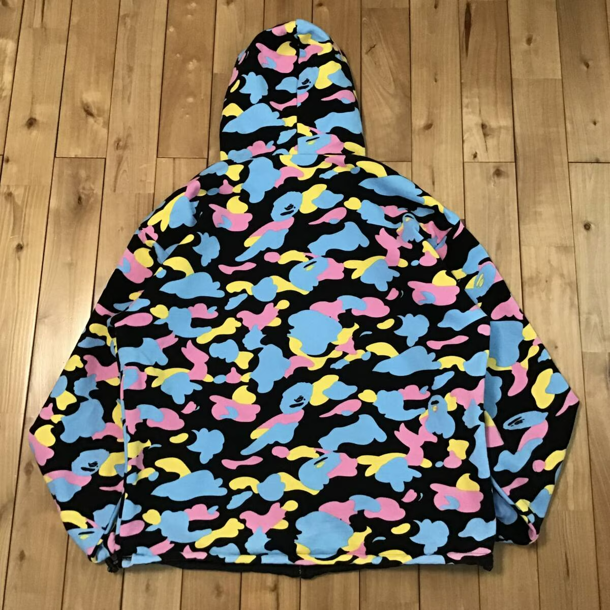 Reversible BAPE cotton candy camo hoodie jacket multi camo A