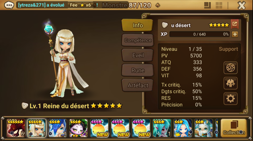 Compte SW Summoners War EU Starter Jackson 27/04/2025