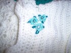 Hand crochet 6 pc preemie/doll  layette,  easy on/off — photo 5
